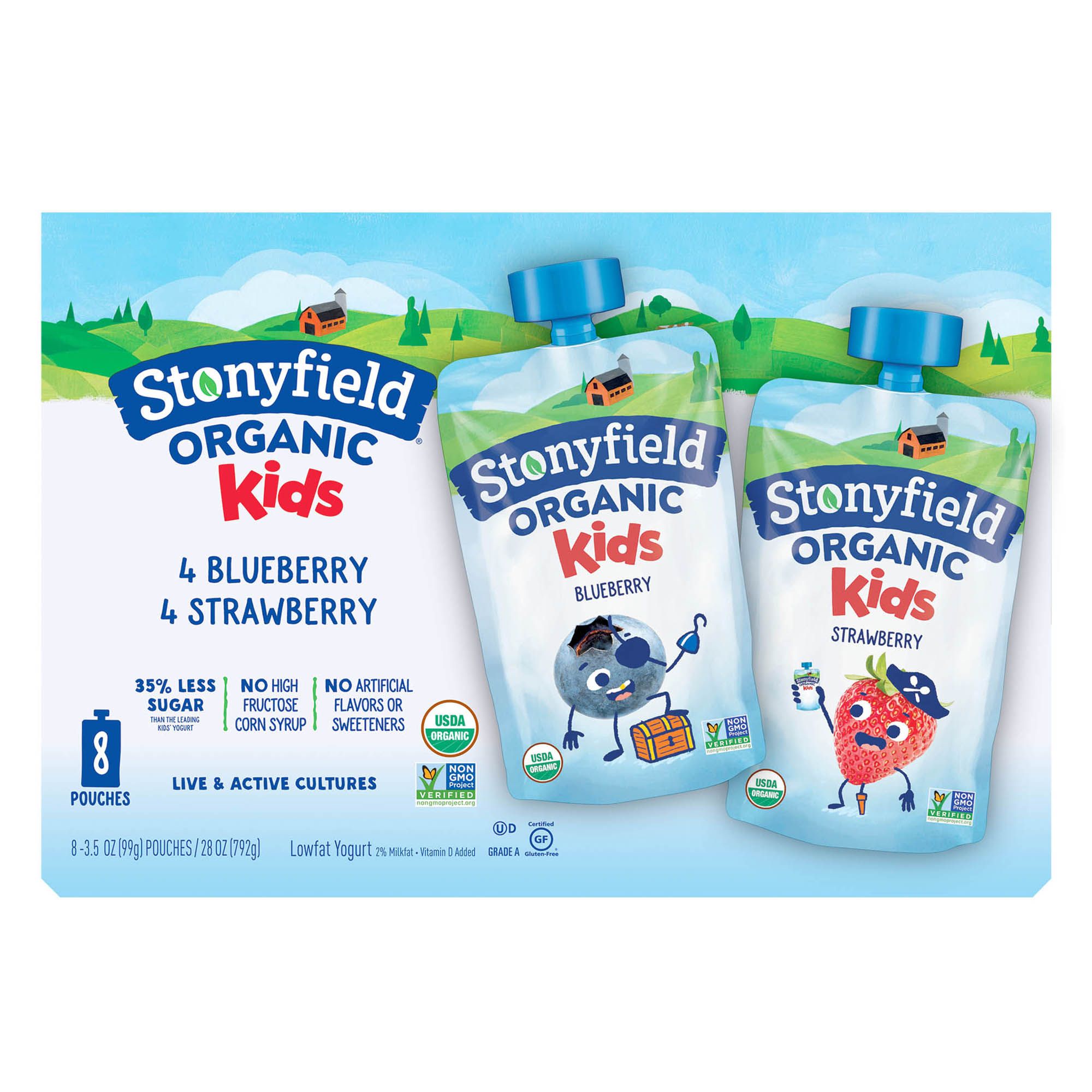 Stonyfield Organic Yokids Pouch, 8 ct./3.7 oz.