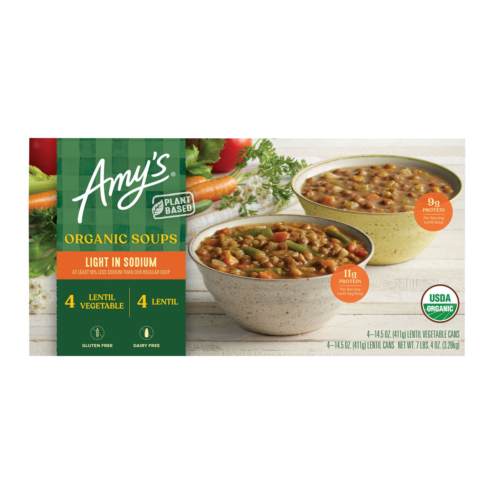 Amy's Organic Low Sodium Lentil Vegetable Soup, 14.5 oz