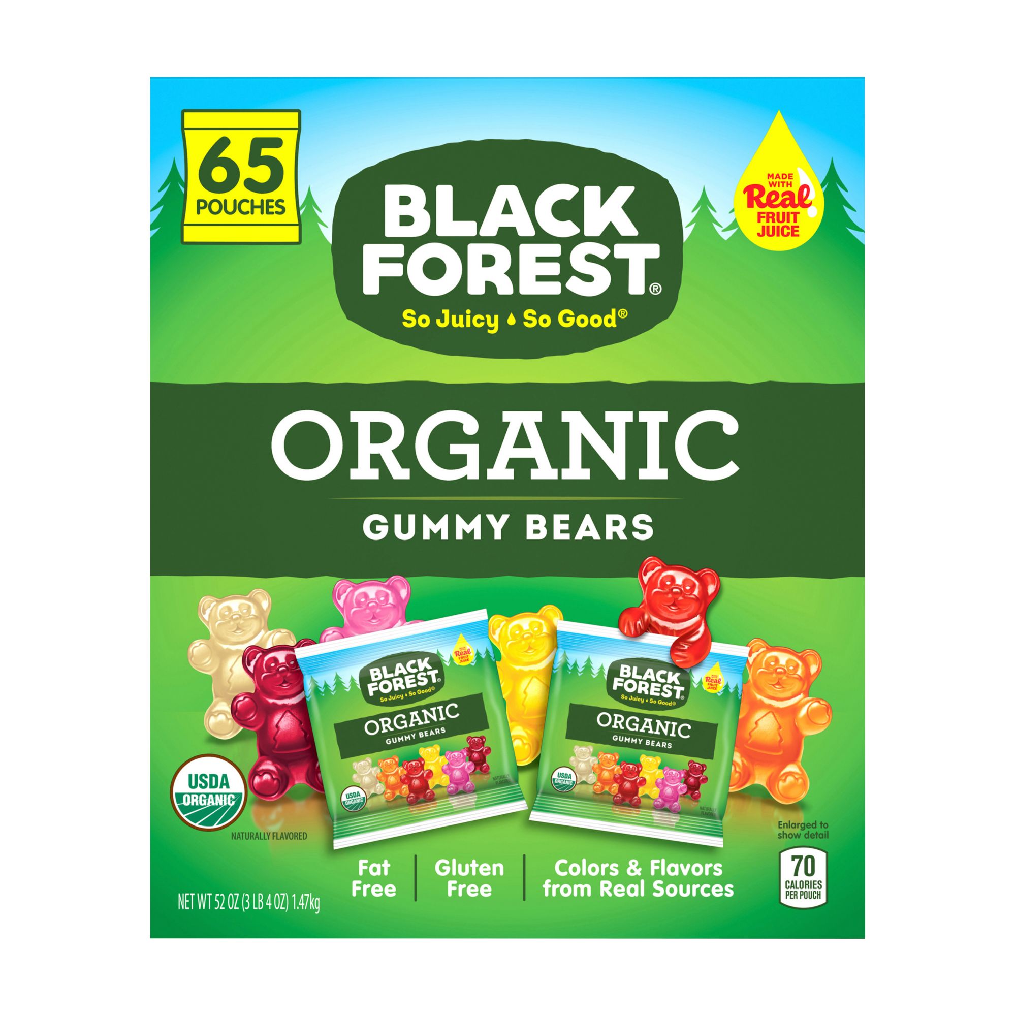 Black Forest Organic Gummy Bears, 65 pk.