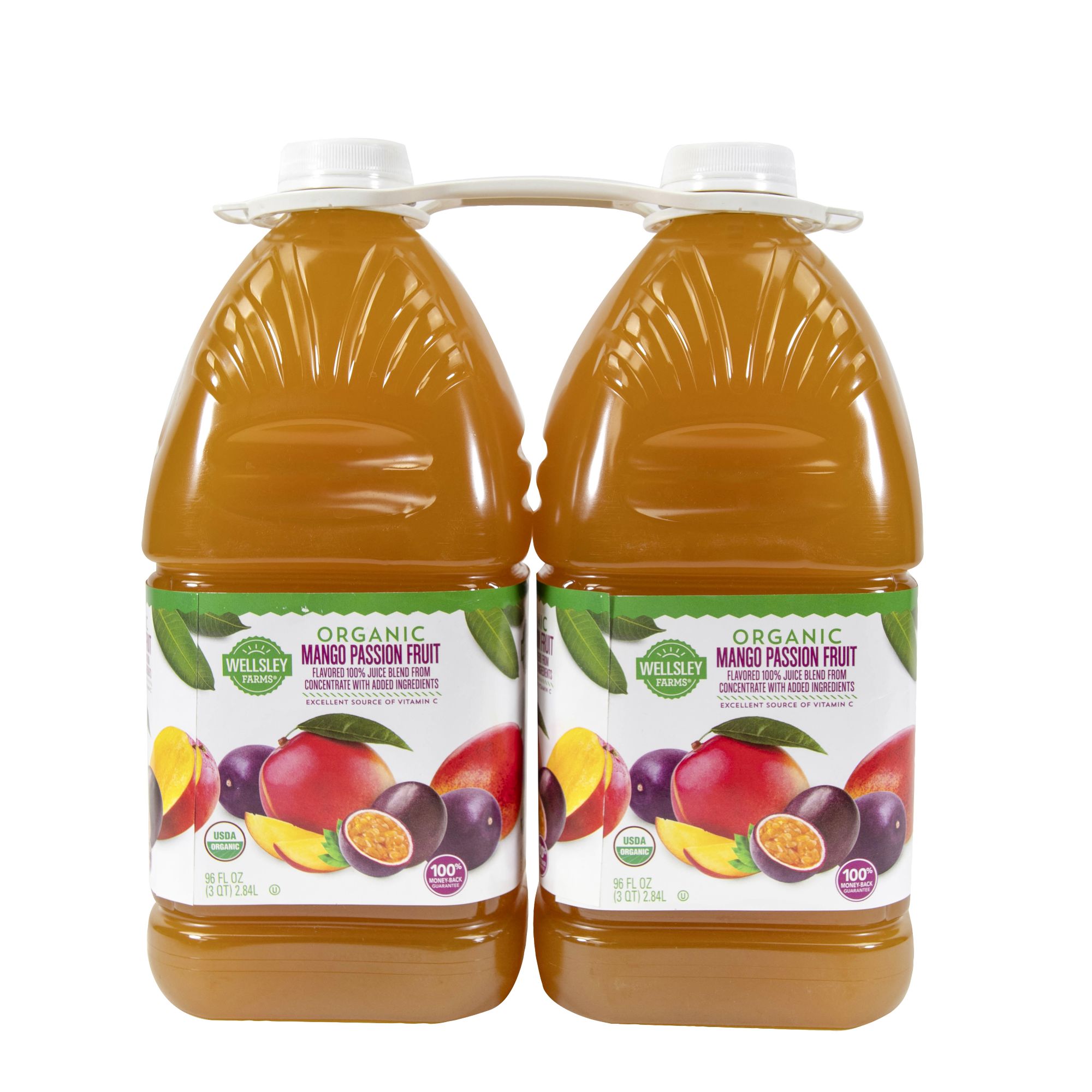 Wellsley Farms Organic Mango Passion Fruit Juice, 2 pk./96 fl. oz.