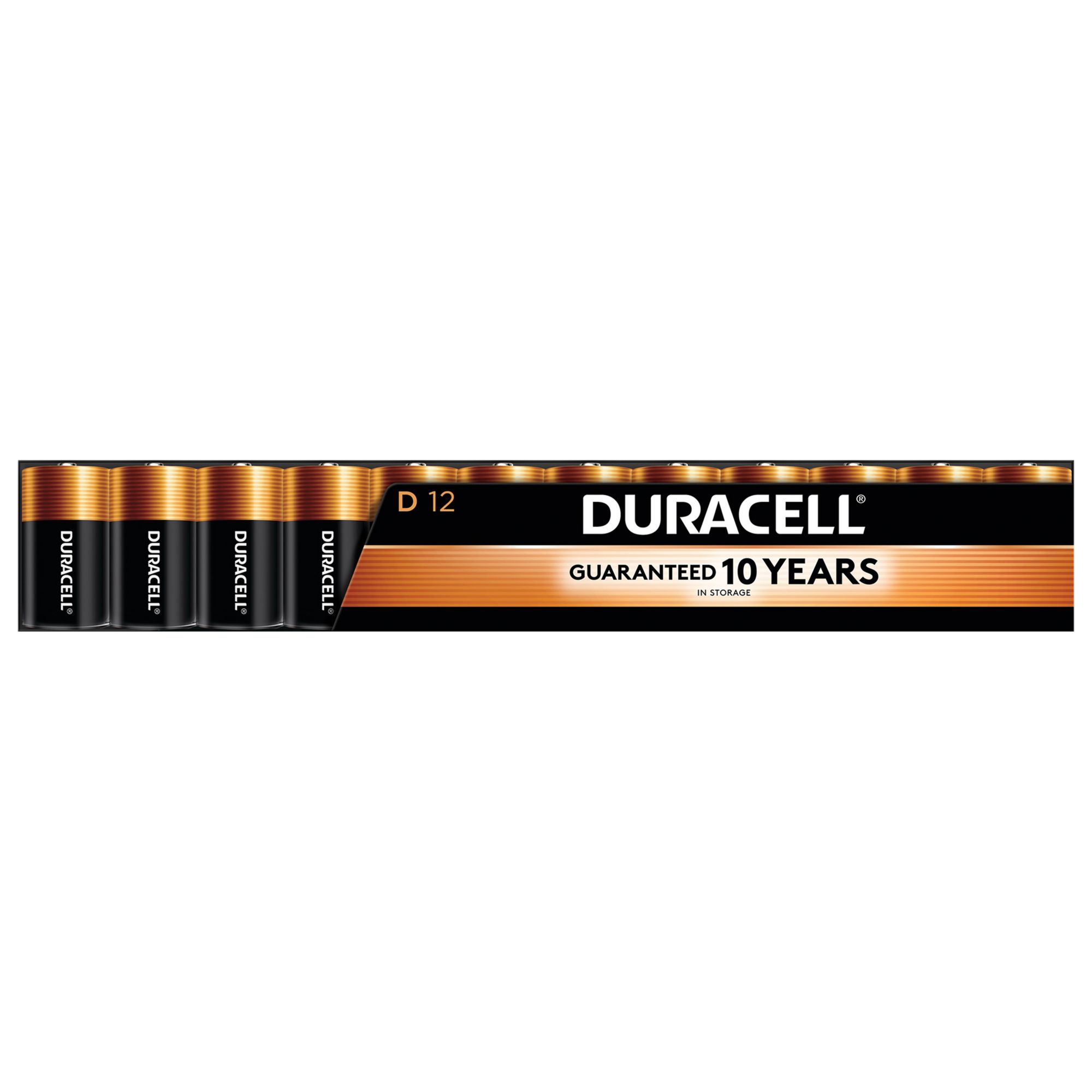 Duracell Coppertop alkaline D Batteries, 12 ct.