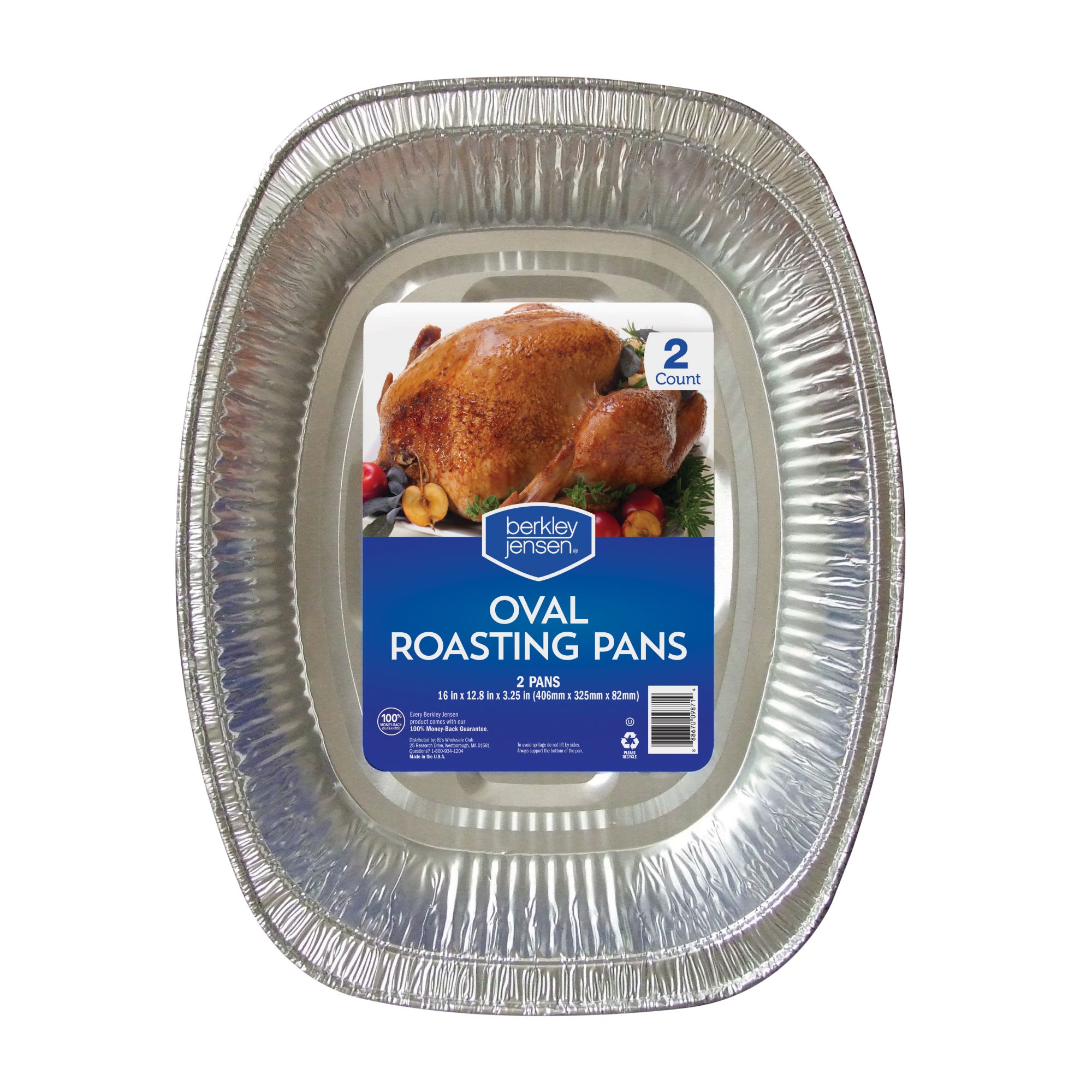 Berkley Jensen Oval Roasting Pans, 2 ct.