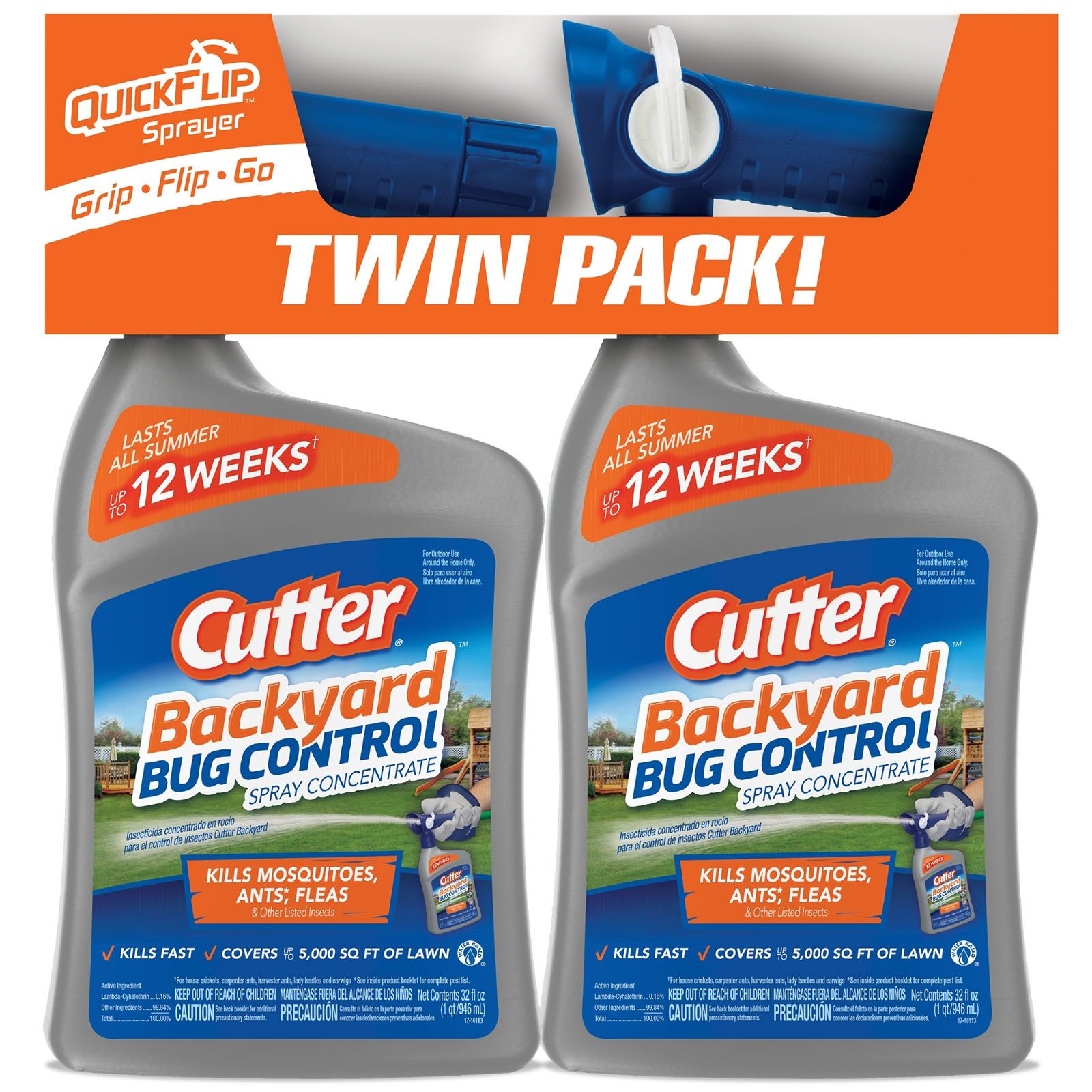 Cutter 32-Oz. Backyard Bug Control Spray Concentrate, 2 pk.