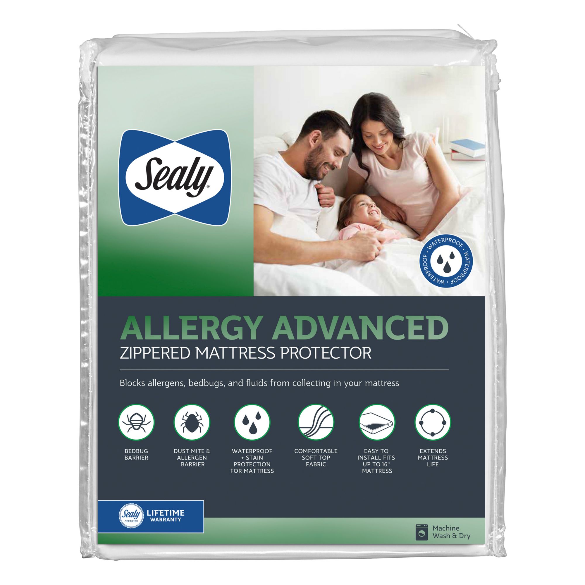 Sealy 3 SealyChill Gel Memory Foam Queen Size Mattress Topper with Cover