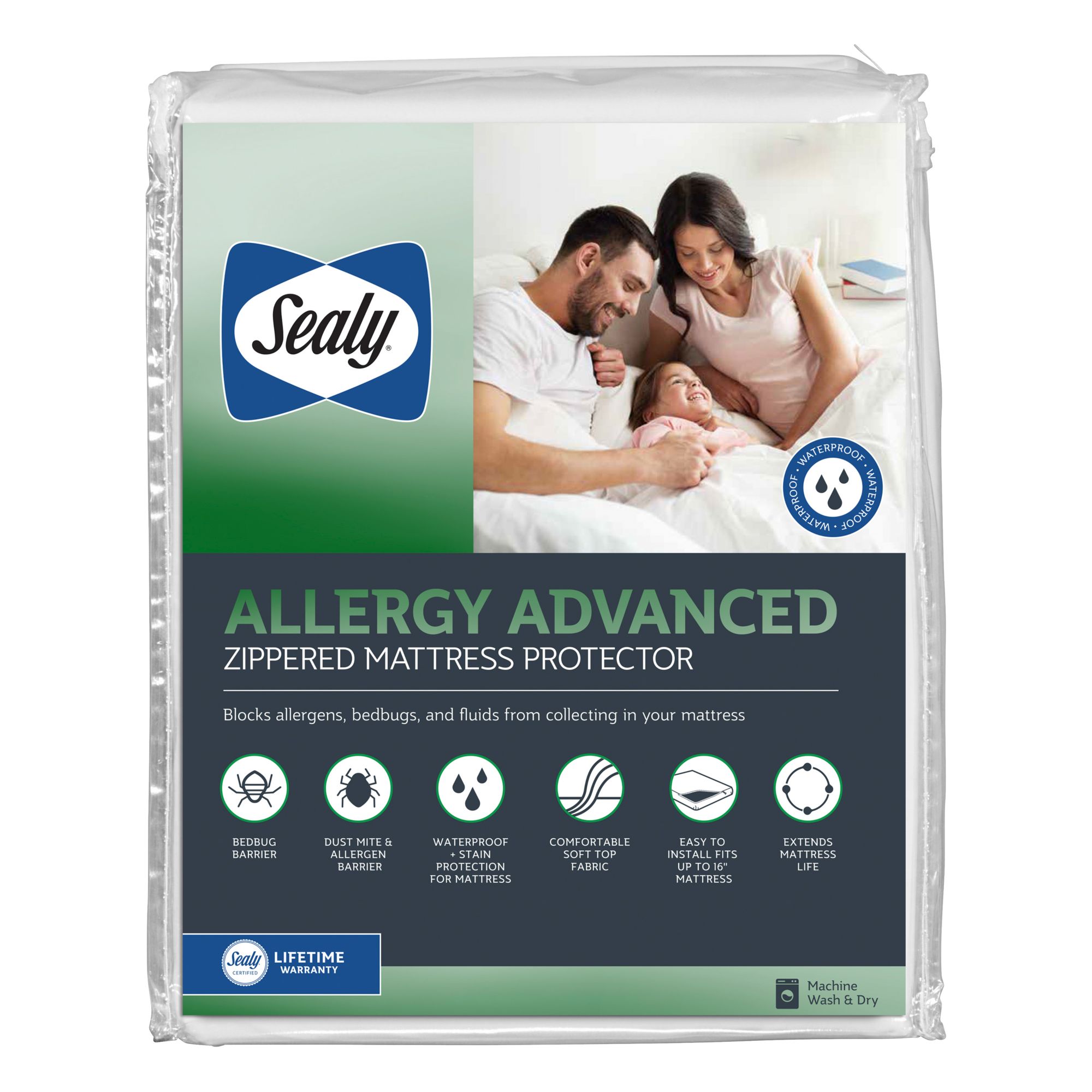 Sealy Allergy Protection Plus Waterproof Fitted Crib Mattress Pad