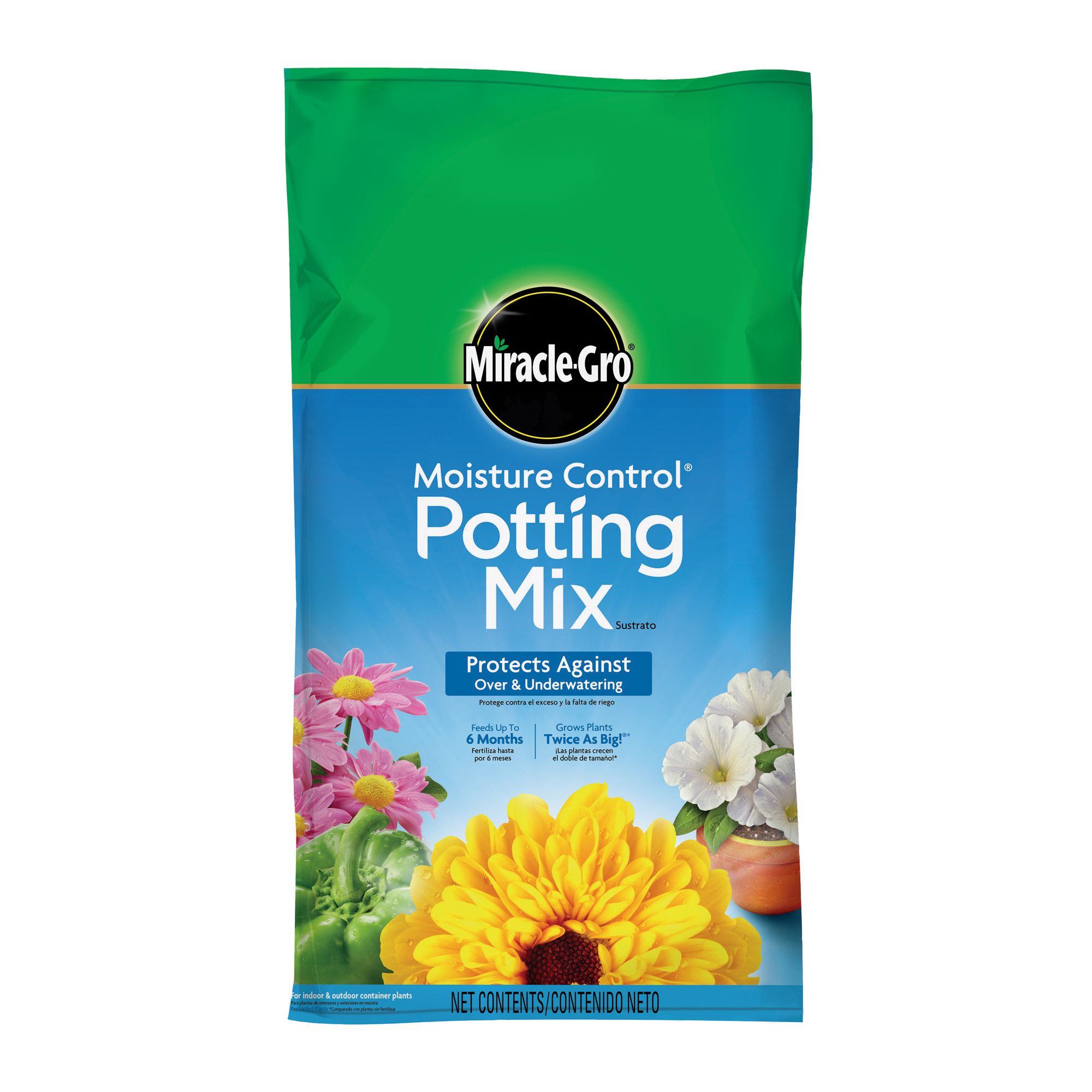 Miracle-Gro Moisture Control Potting Mix, Soil for Containers, 8 qt. 