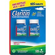 Claritin 24-Hour Non-Drowsy Allergy Tablets, 105 ct.