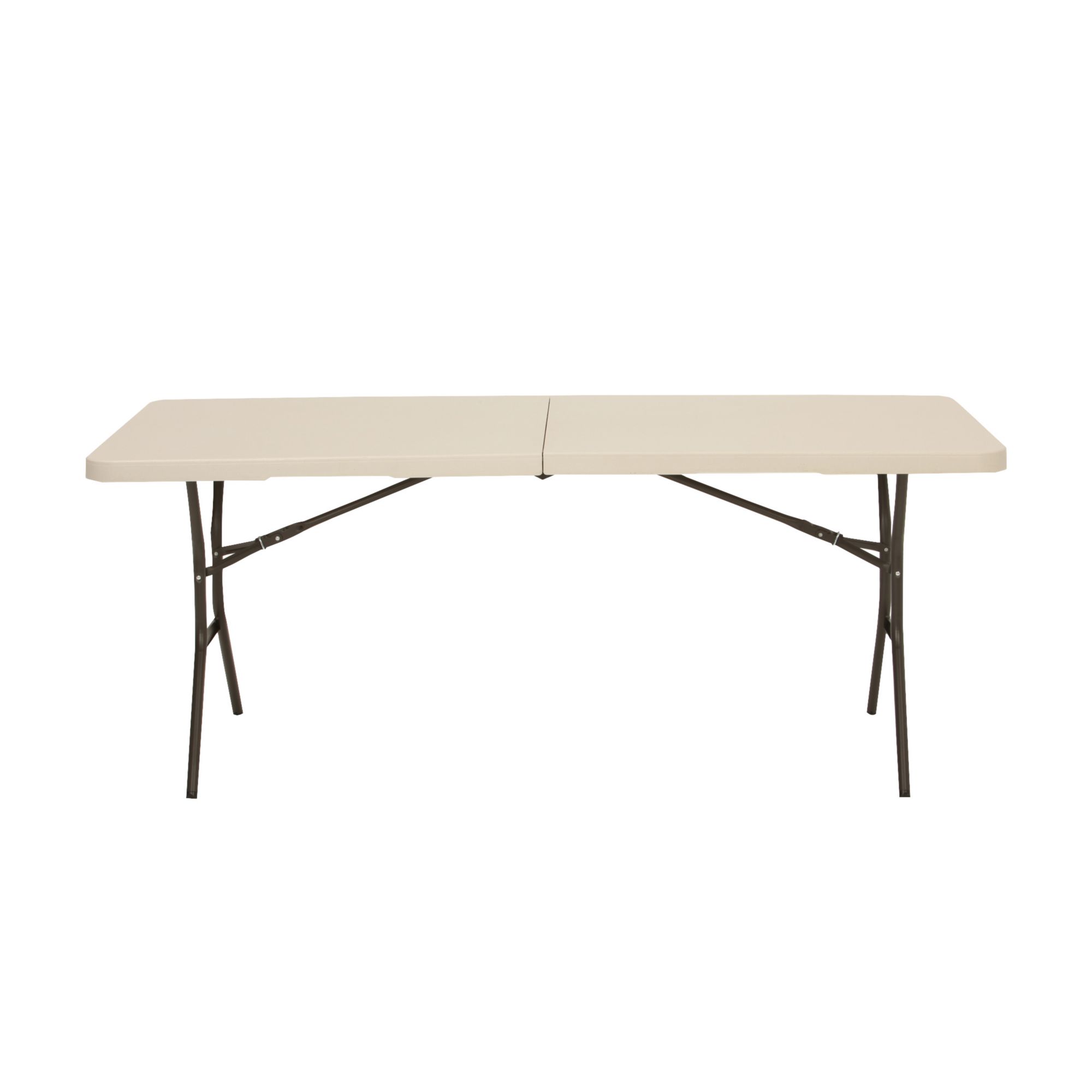 Lifetime 80382 Commercial Fold-in-Half Table, 6-Foot, Almond : :  Patio, Lawn & Garden