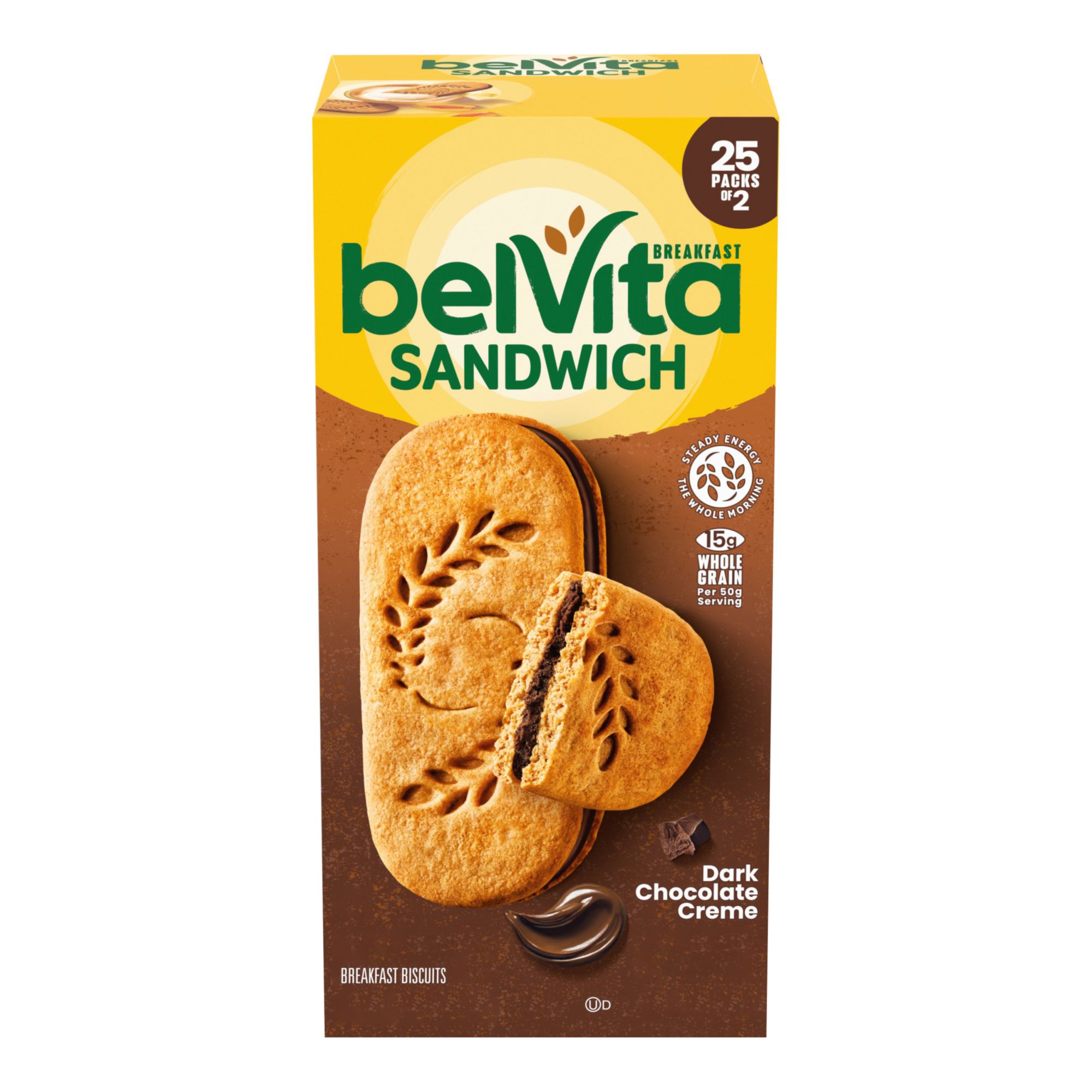 Belvita Dark Chocolate Creme Breakfast Sandwich, 25 ct.