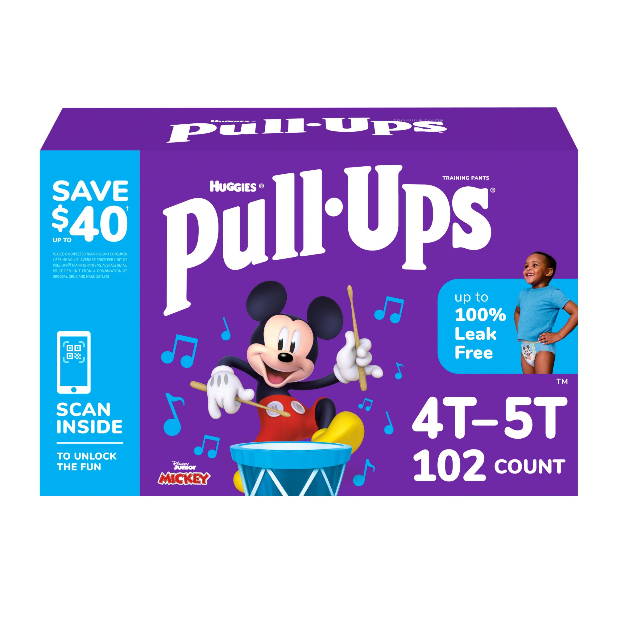 Huggies Pull-Ups Learning Designs Training Pants for Boys, 4T-5T (102 ct.)