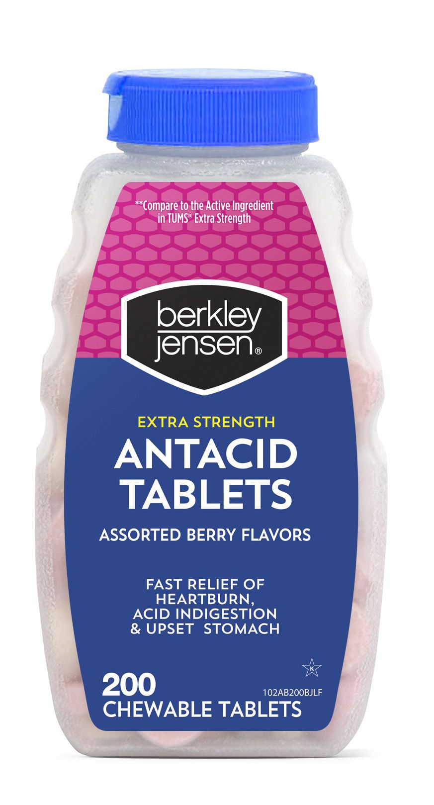 Berkley Jensen Extra Strength Antacid Tablets, Assorted Berry Flavors, 2 pk./200 ct.