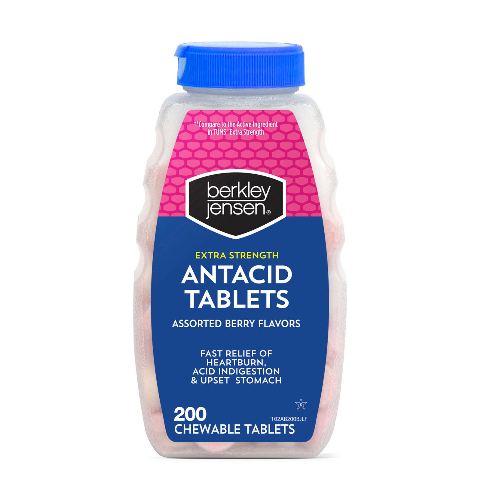 Berkley Jensen Extra Strength Antacid Tablets, Assorted Berry Flavors, 2 pk./200 ct.