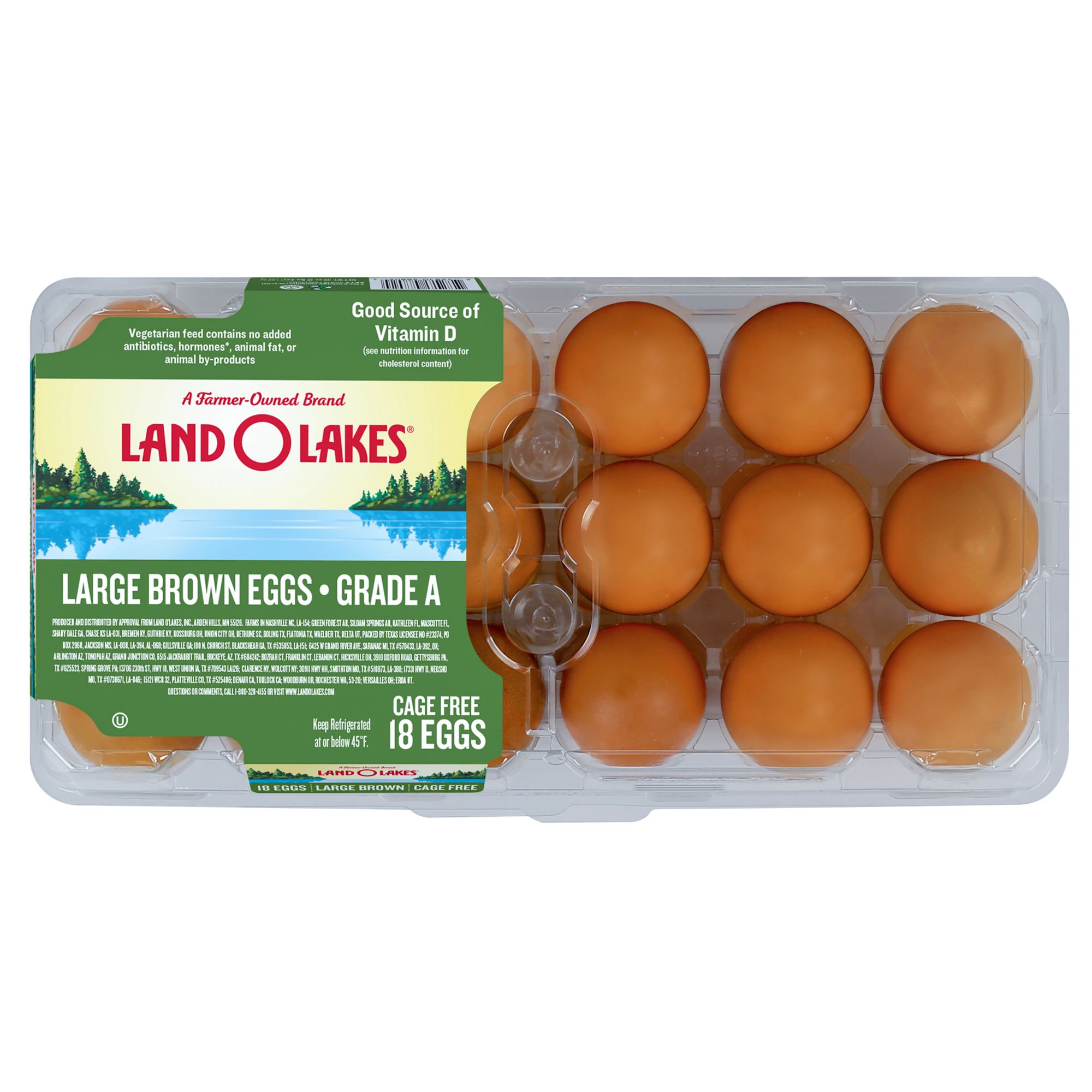 Land O Lakes Cage Free Large Brown Eggs, 18 ct.