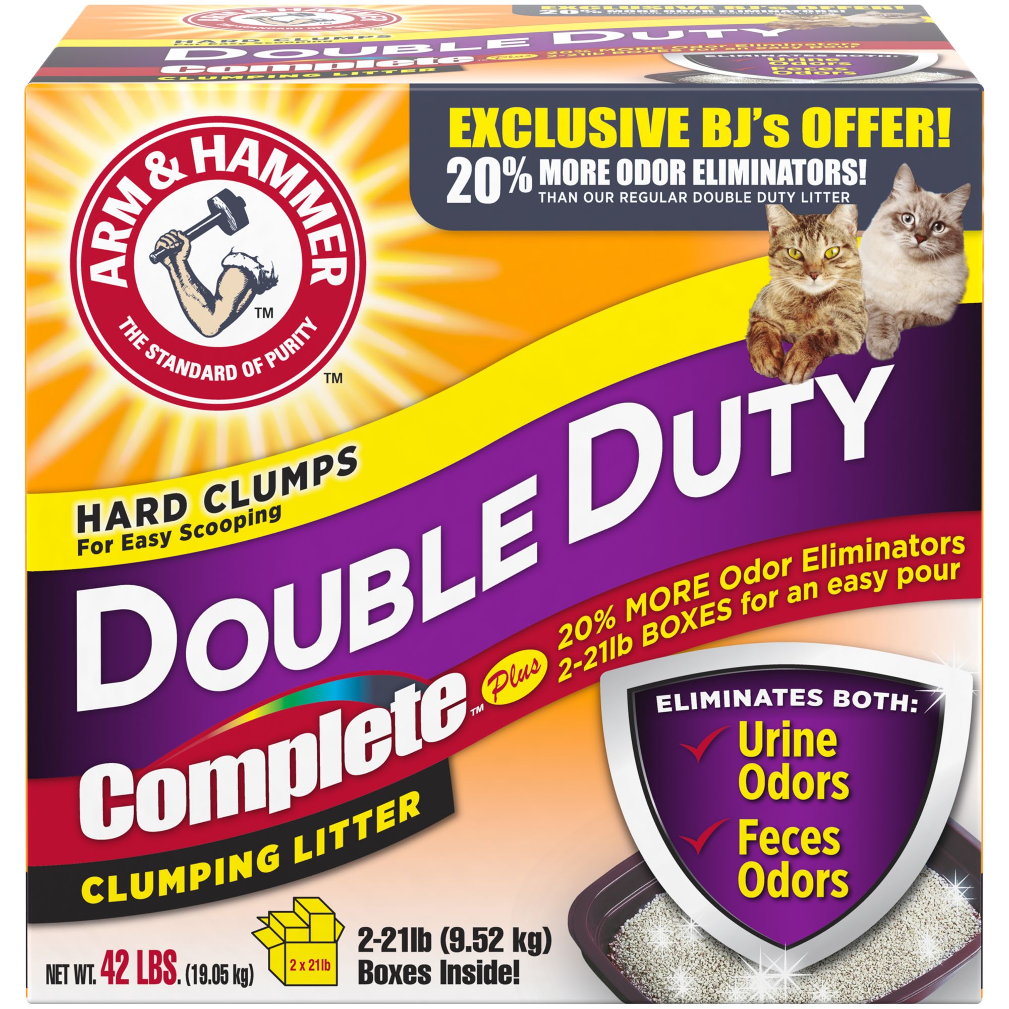 Arm Hammer Complete Double Duty Clumping Litter 42 lbs