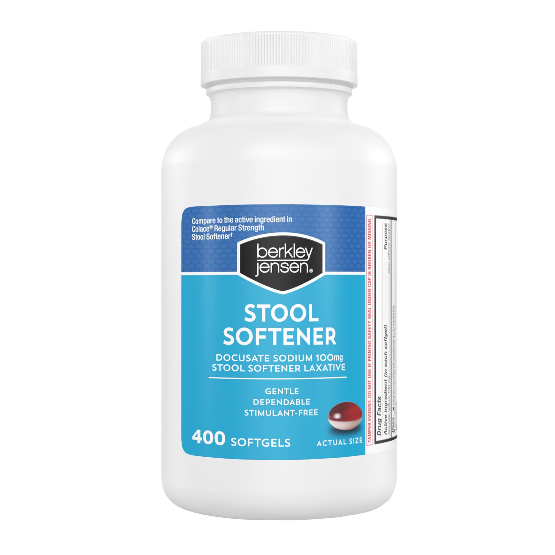 Berkley Jensen Stool Softener Softgels, 400 ct.