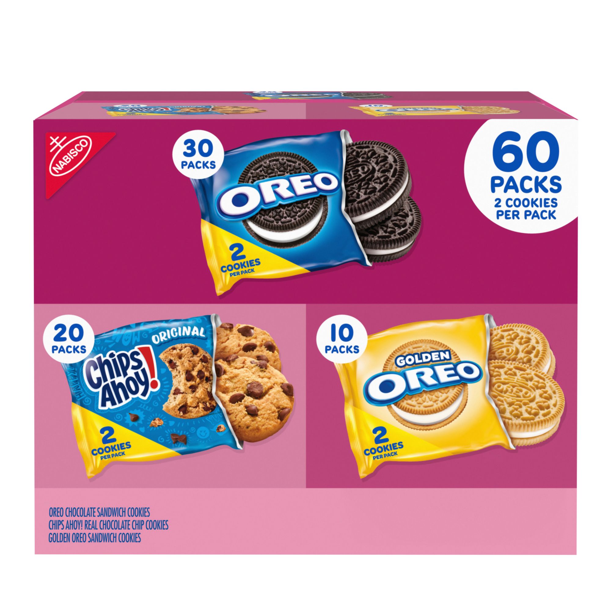 Nabisco Sweet Treats Cookie Variety Pack, Oreo & Chips Ahoy, 60 pk.