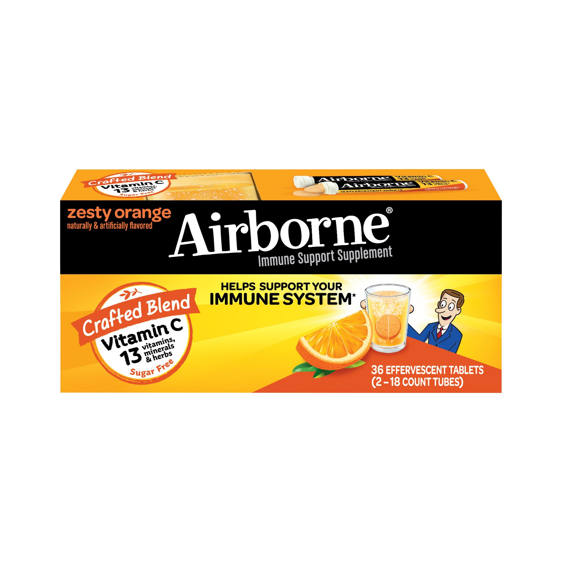 Airborne Immune Support Supplement Effervescent Tablets, 2 pk./18 ct.