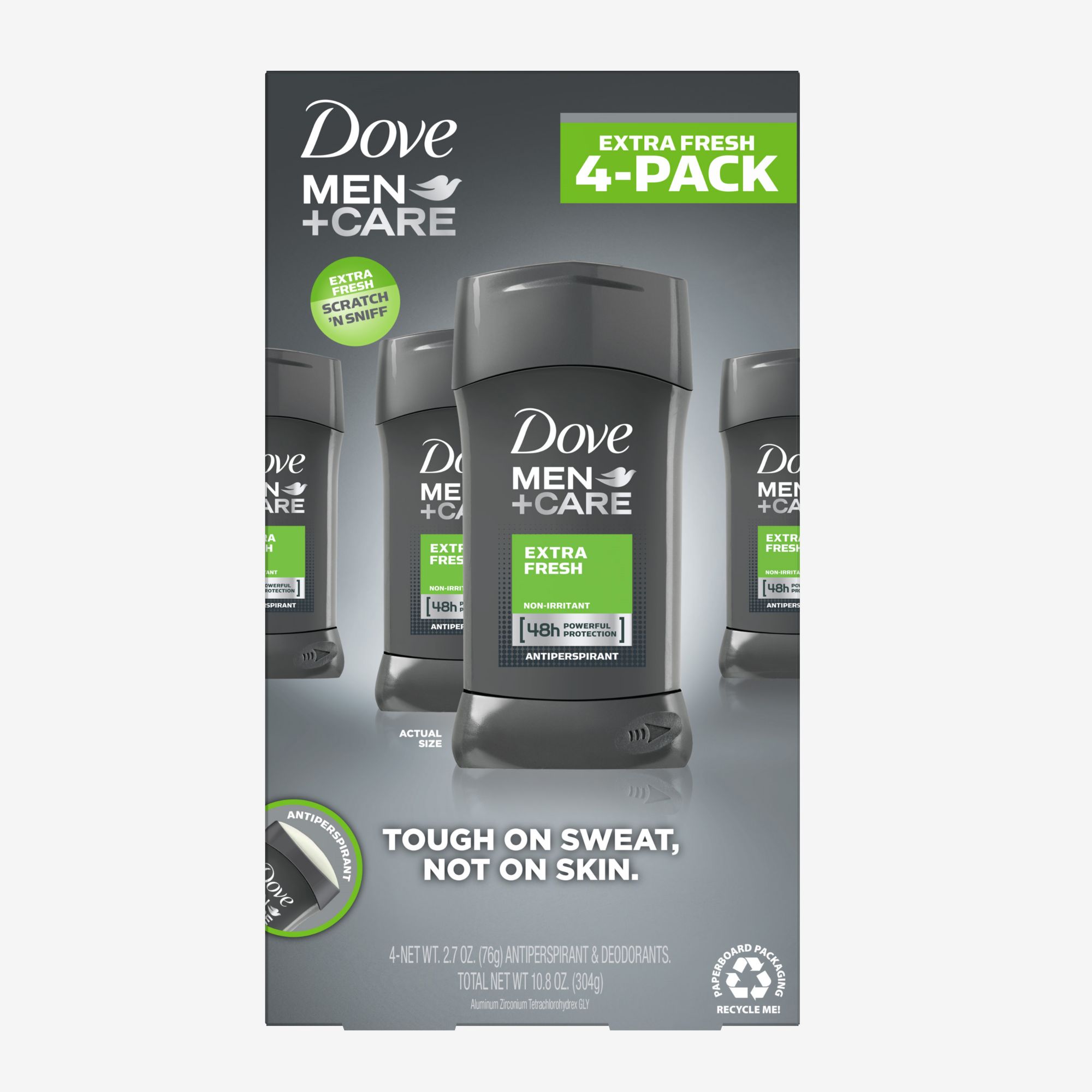 Dove Men Care Extra Fresh Antiperspirant 4 Pk 2 7 Oz Bjs