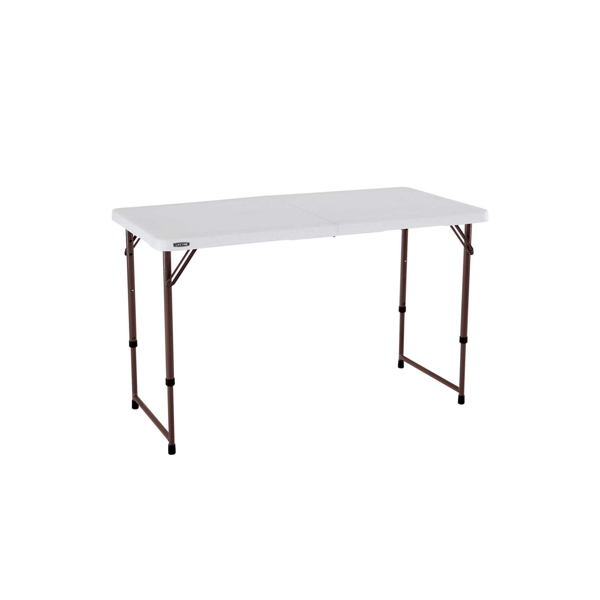 Lifetime Commercial Fold-In-Half Table, 72L x 30W x 29H, Almond