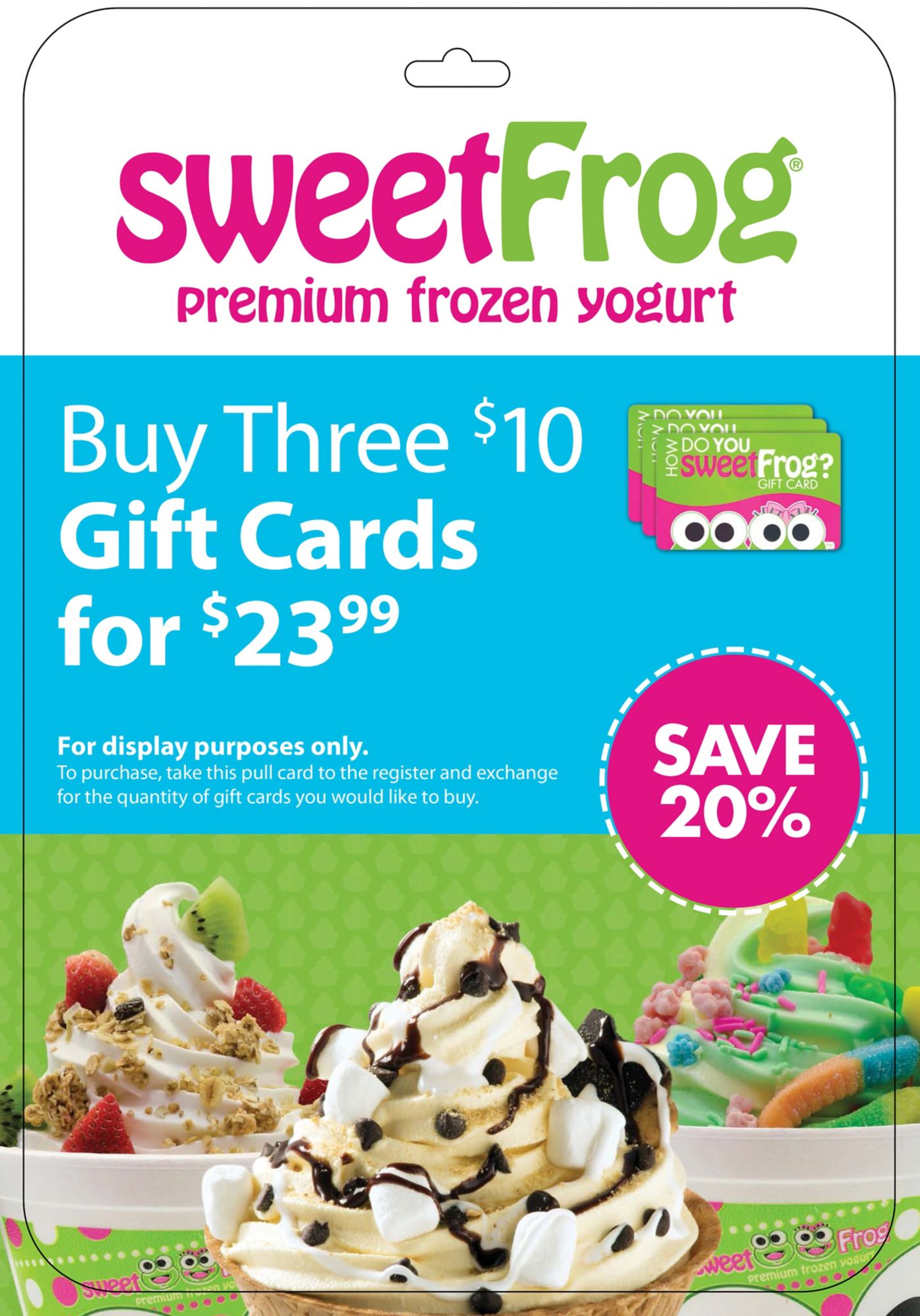 Sweet frog deals e gift card