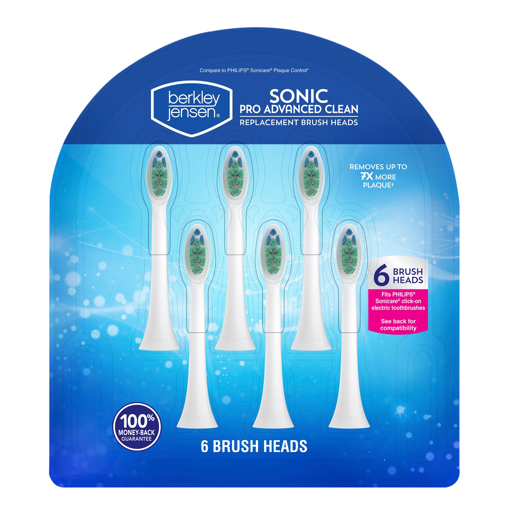 Berkley Jensen Sonic Pro Advanced Clean Replacement Brush Heads, 6 pk.