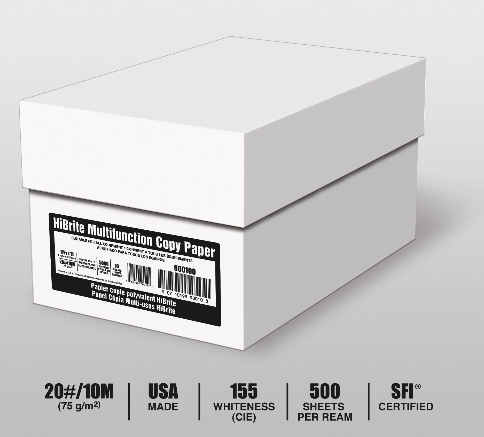 HP Papers | 8.5 x 11 Paper | All In One 22 lb | 1 Mega Ream - 750 Sheets |  96 Bright | Made in USA - FSC Certified | 207750R