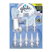 Glade PlugIns Oil Warmer and Clean Linen Refills, 7 pk.