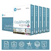HP Everyday Copy & Print Paper, 92 Brightness, 20 lb., Letter, 5 Reams, 2,500 Sheets/Carton