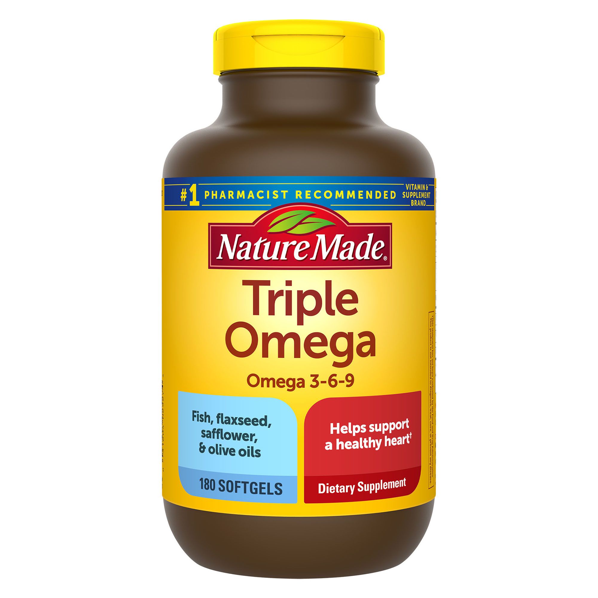 Nature Made Triple Omega 3 6 9 Softgels 180 Ct
