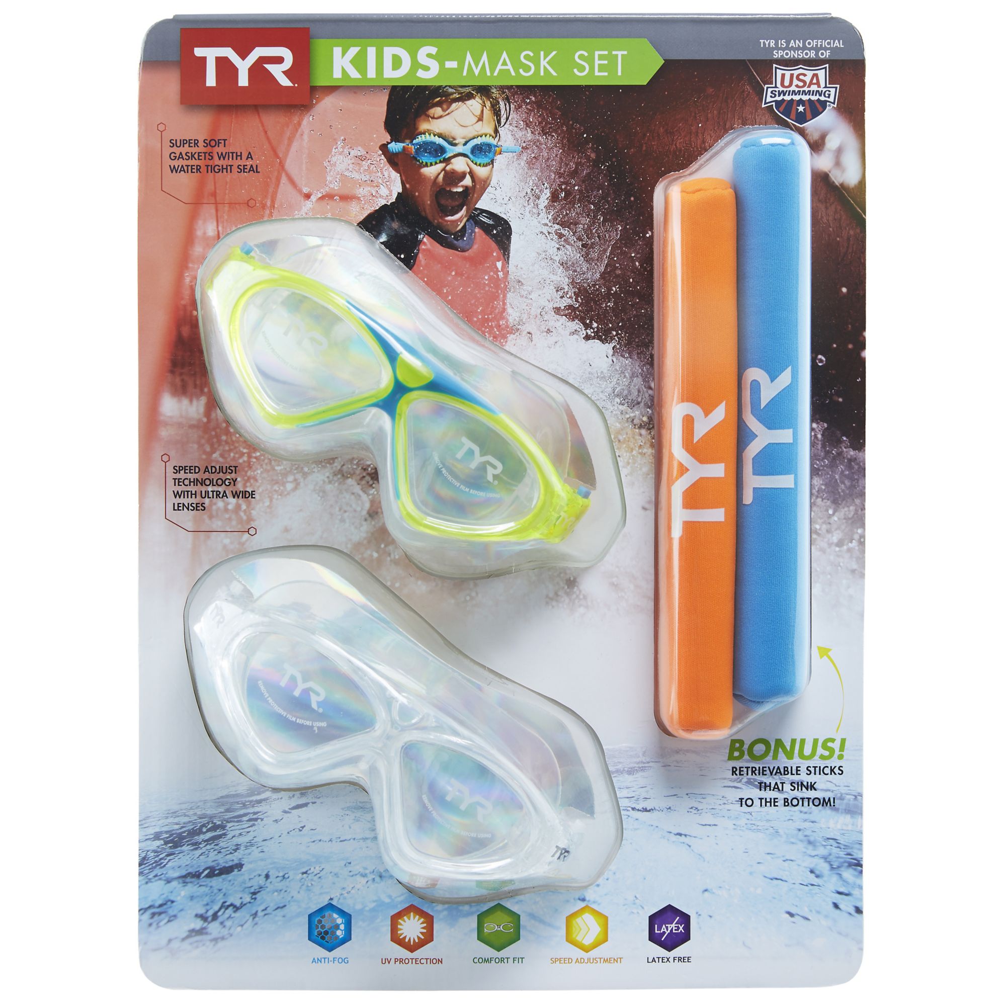 TYR Youth Swim Masks, 2 pk.