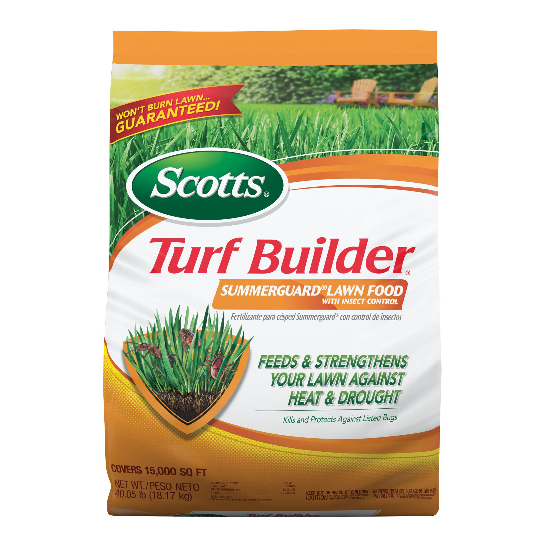 Scotts Turf Builder SummerGuard Lawn Food with Insect Control, 40.05 lbs.