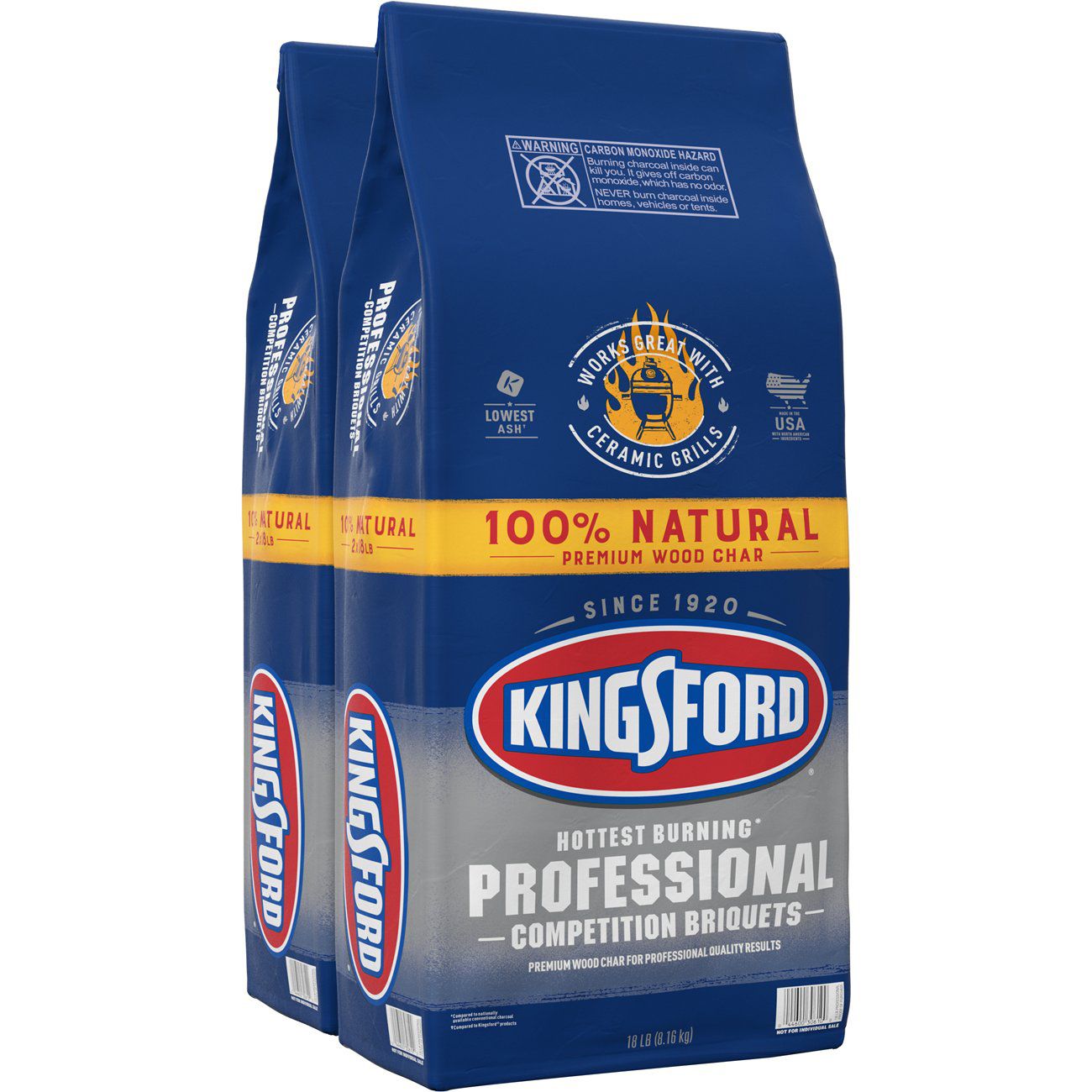 Kingsford Charcoal Professional Briquettes, 2pk./18lbs