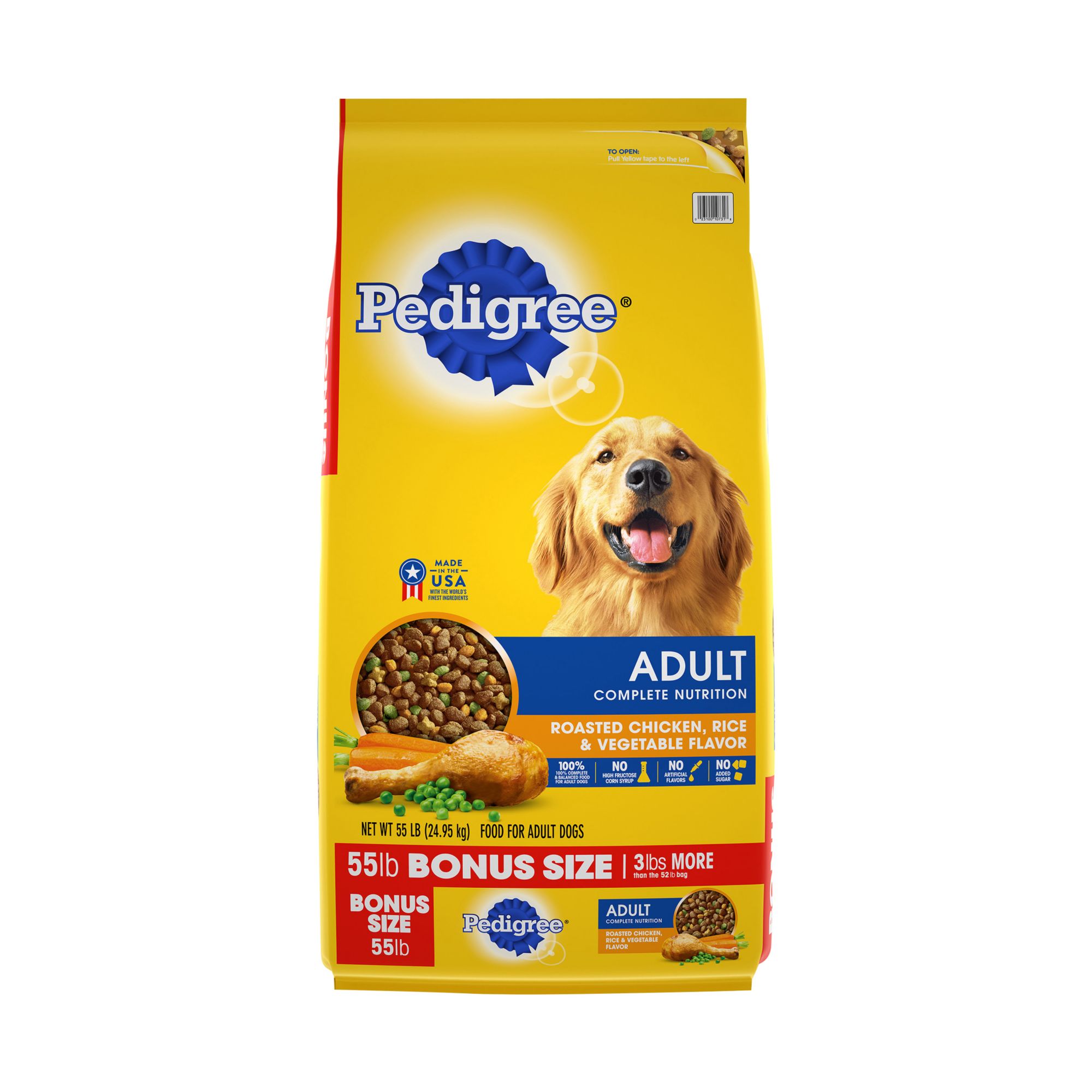 Pedigree Adult Complete Nutrition Chicken Flavor Dry Dog Food 55 lbs