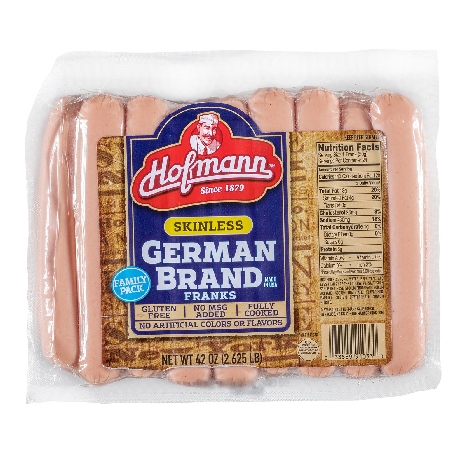 Hofmann Skinless German Franks, 24 ct./42 oz.