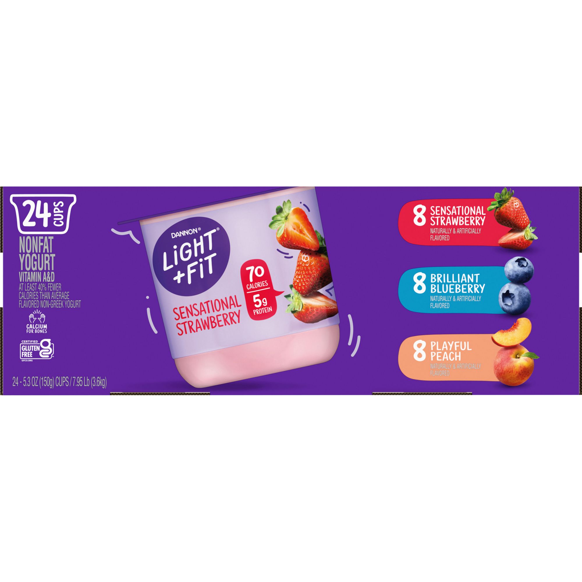 Dannon Light & Fit Non-Fat Yogurt, 24 ct./5.3 oz.
