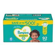 Pampers Swaddlers Diapers, Size 6, 92 ct.
