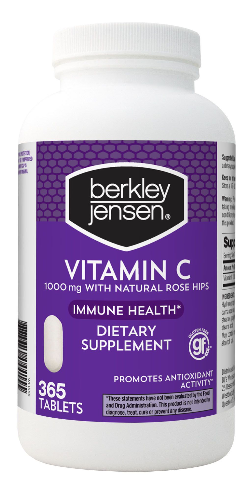 Berkley Jensen 1000mg Vitamin C With Natural Rose Hips 365 Ct