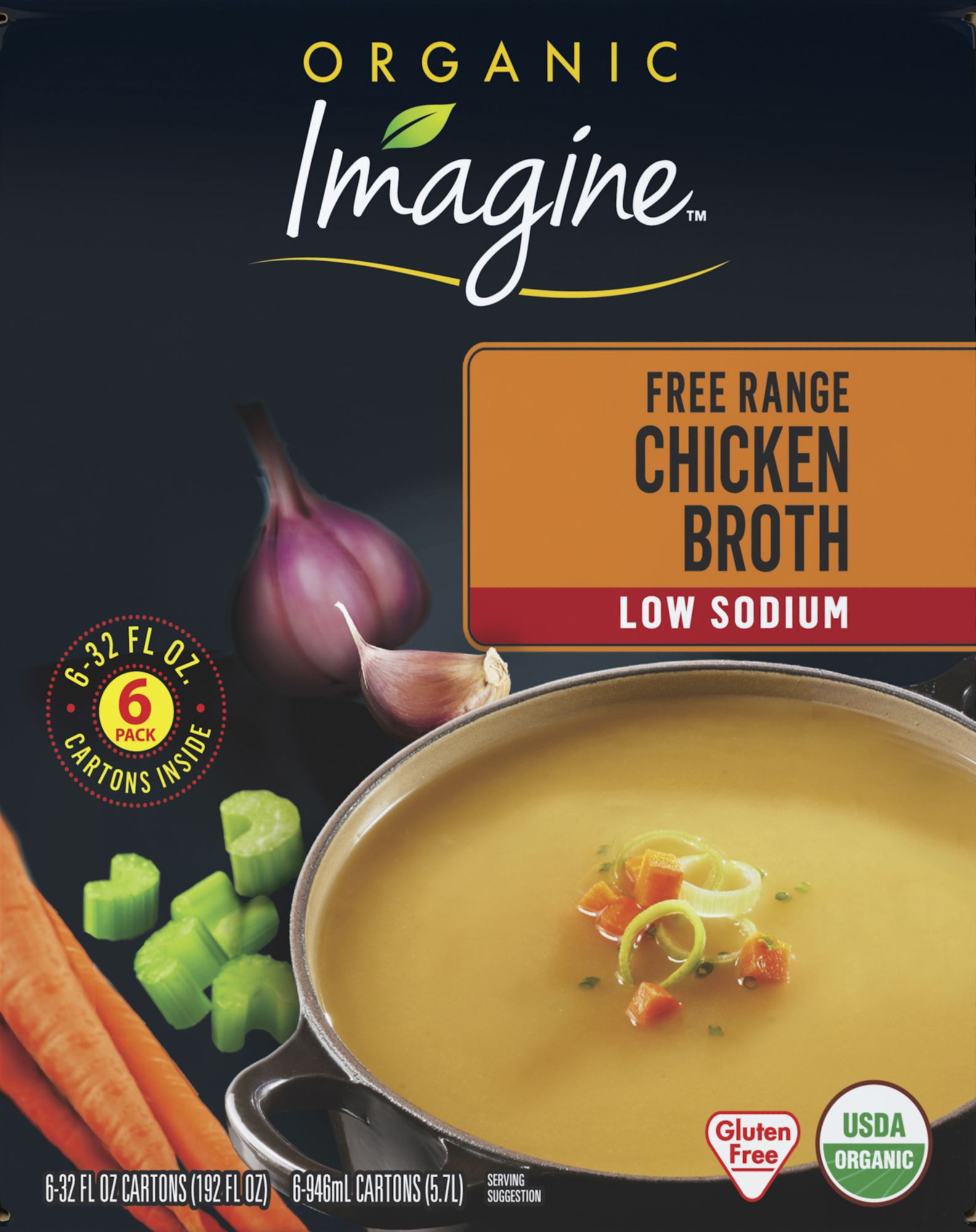 Low Sodium Free Range Chicken Broth – Imagine® Foods