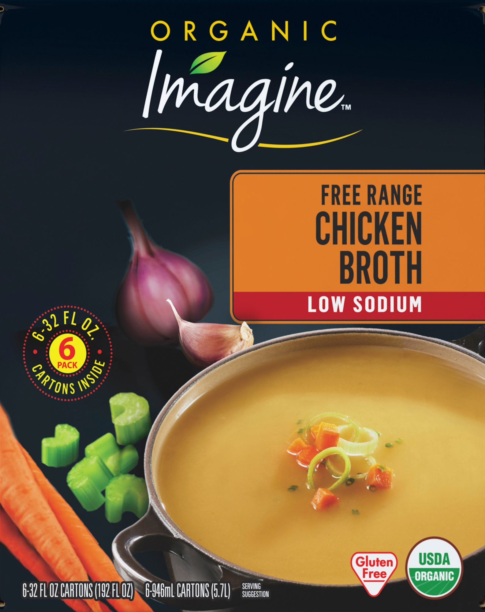 Low Sodium Free Range Chicken Broth – Imagine® Foods