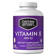 Berkley Jensen 400 IU Vitamin E Supplement, 500 ct.