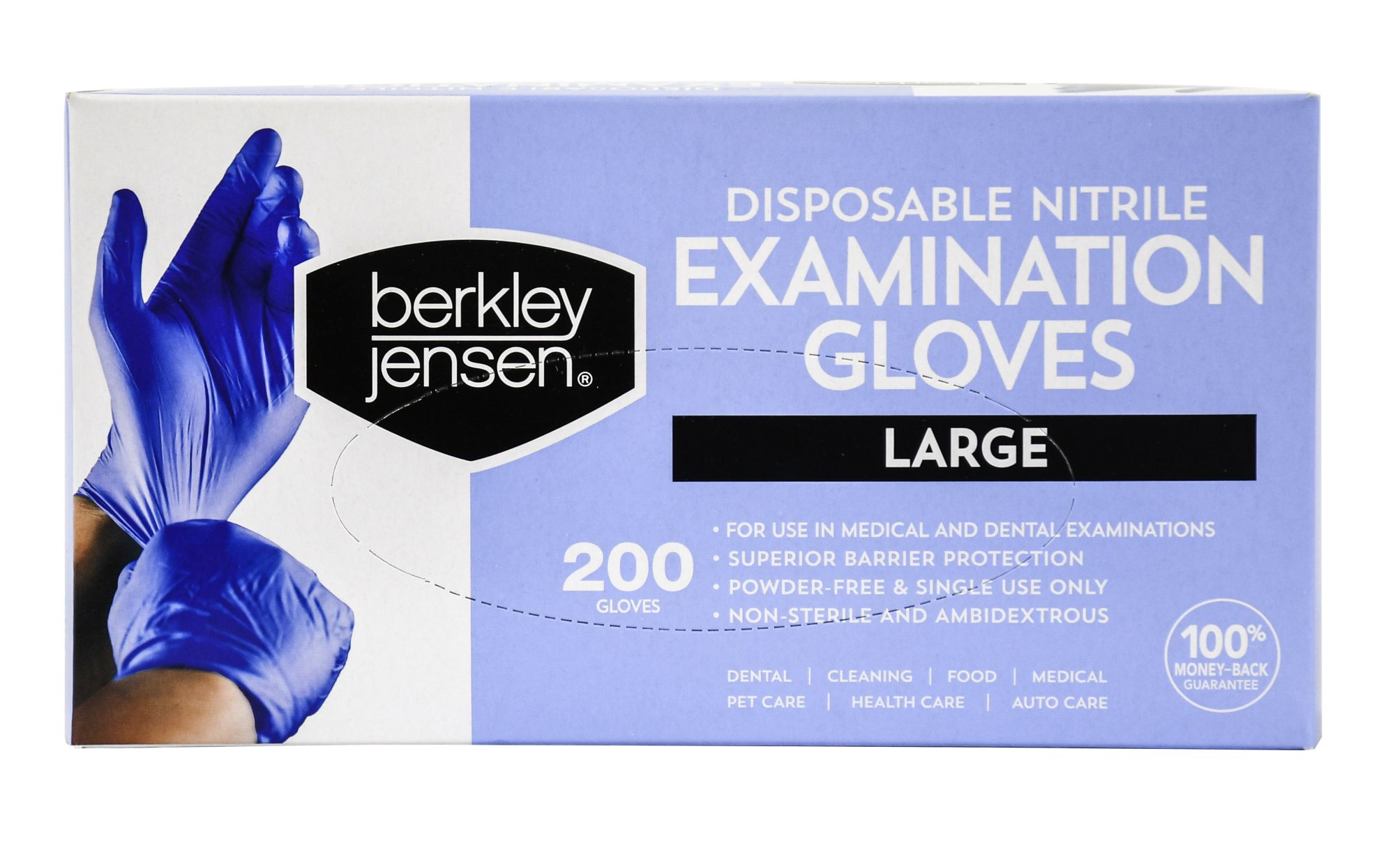 Berkley Jensen Large Disposable Nitrile Gloves, 200 ct. - Indigo