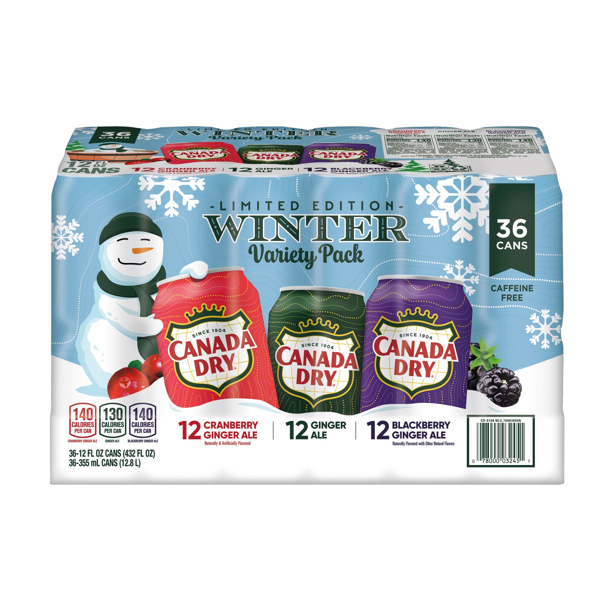 Sam's Club Is Selling A Holiday-Themed Canada Dry Variety Pack With  Cranberry And Blackberry Flavors