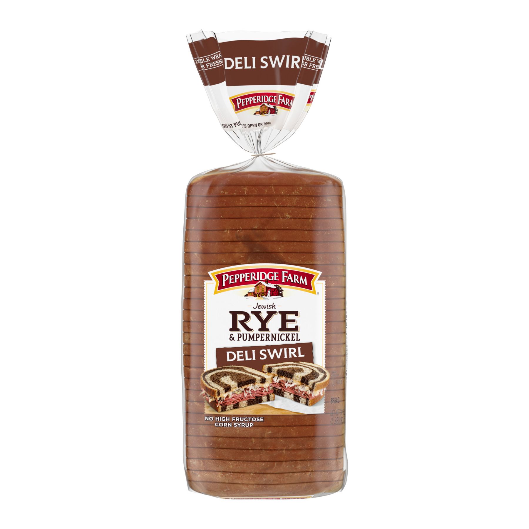 Pepperidge Farm Jewish Rye and Pumpernickel Deli Swirl Bread, 2 lbs.