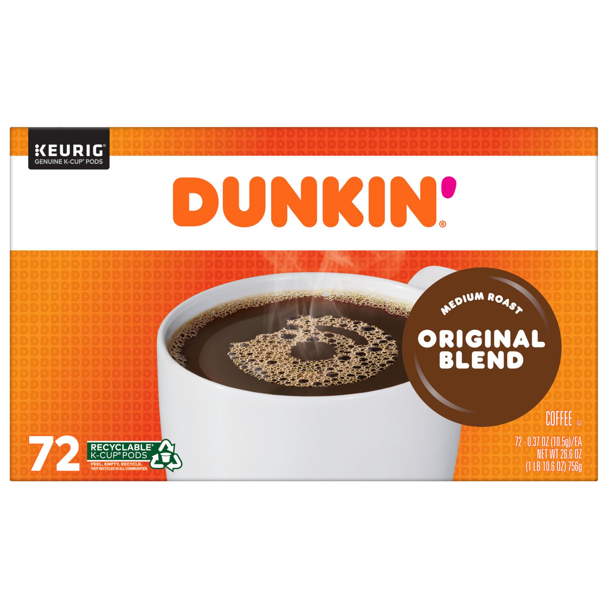 Dunkin' Donuts Original Blend K-Cup Pods, 72 ct.