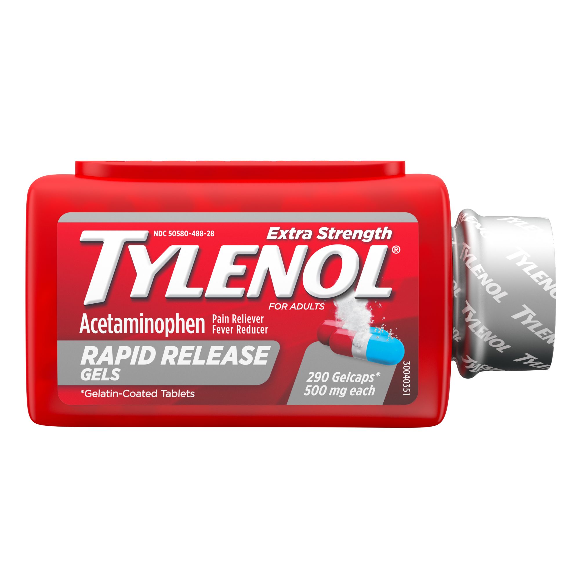 Tylenol Rapid Release Gels, Fever and Pain Reliever, 500 mg