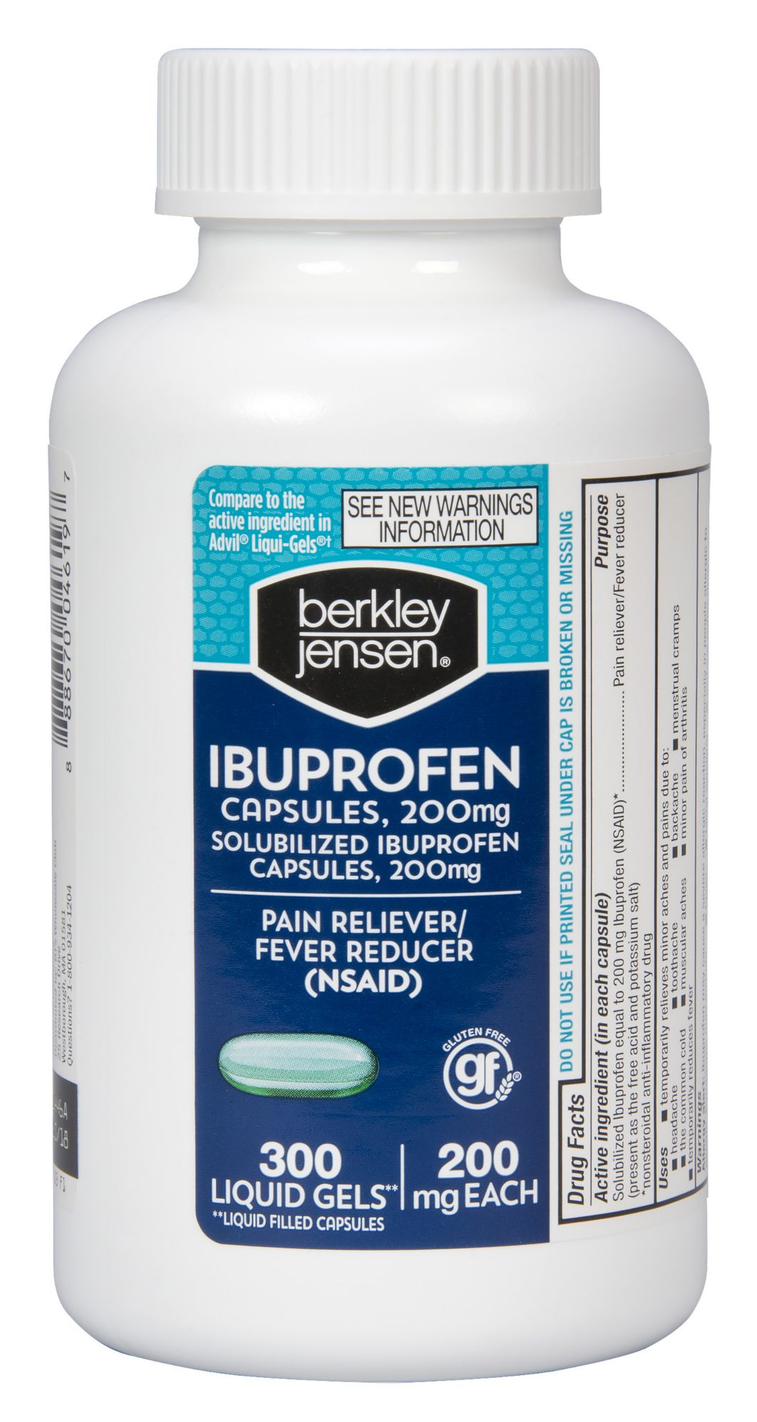 Berkley Jensen Ibuprofen Liquid Gel Capsules 300 Ct Bjs