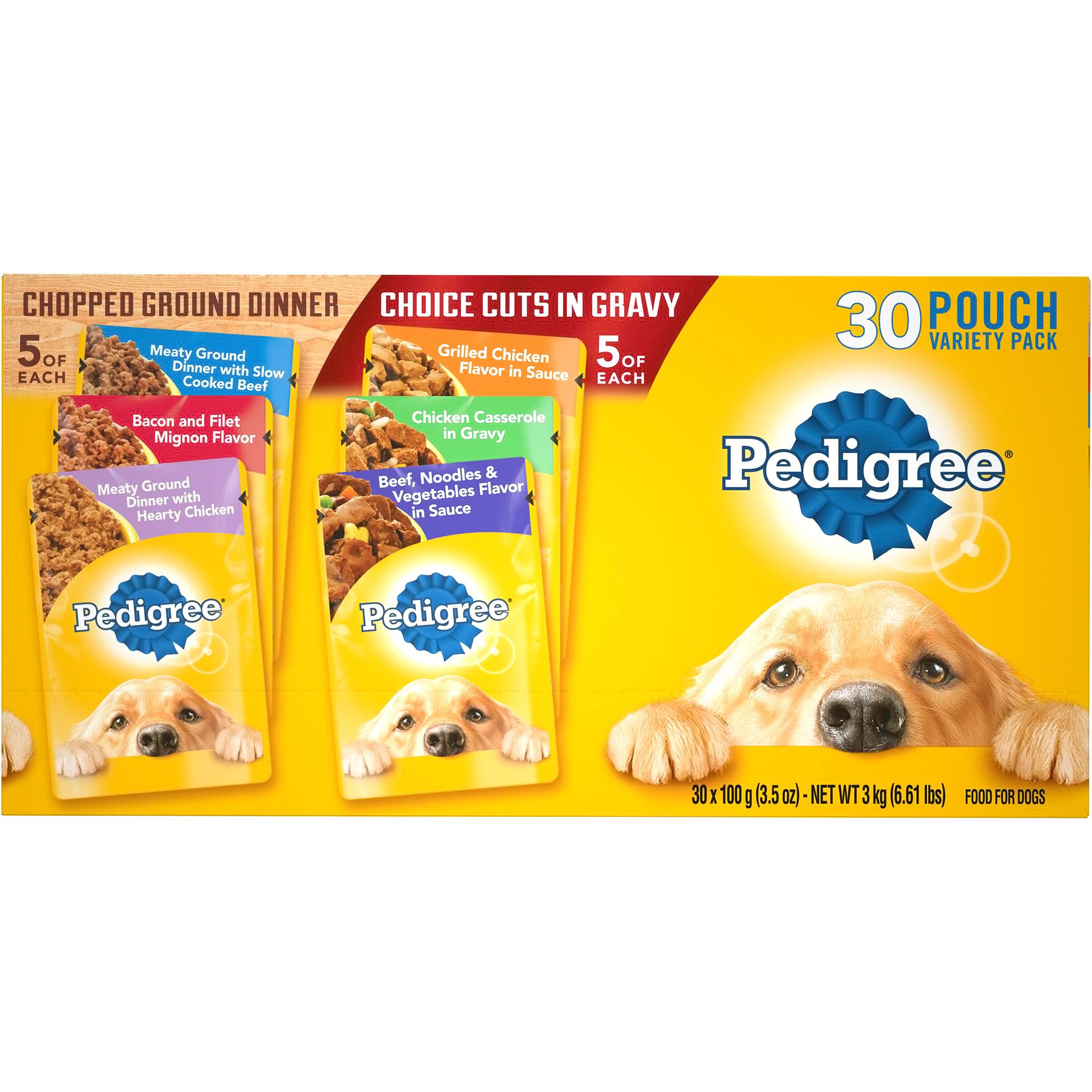 Pedigree Wet Dog Food Variety Pack 30 Pk 3 5 Oz