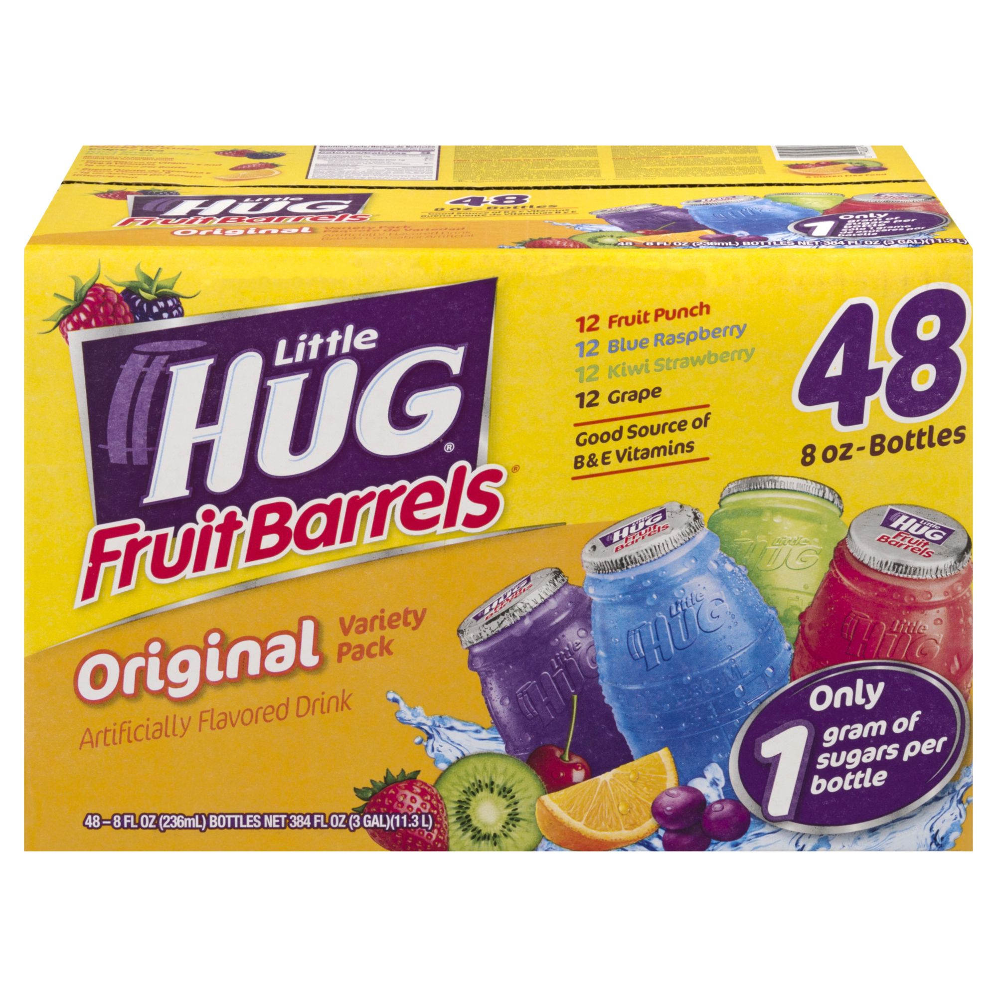 Little Hugs Fruit Barrels Variety Pack, 48 ct./8 oz.