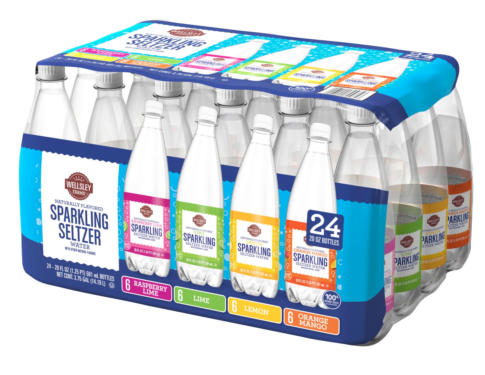 Wellsley Farms Seltzer Variety Pack, 24 ct./20 oz.