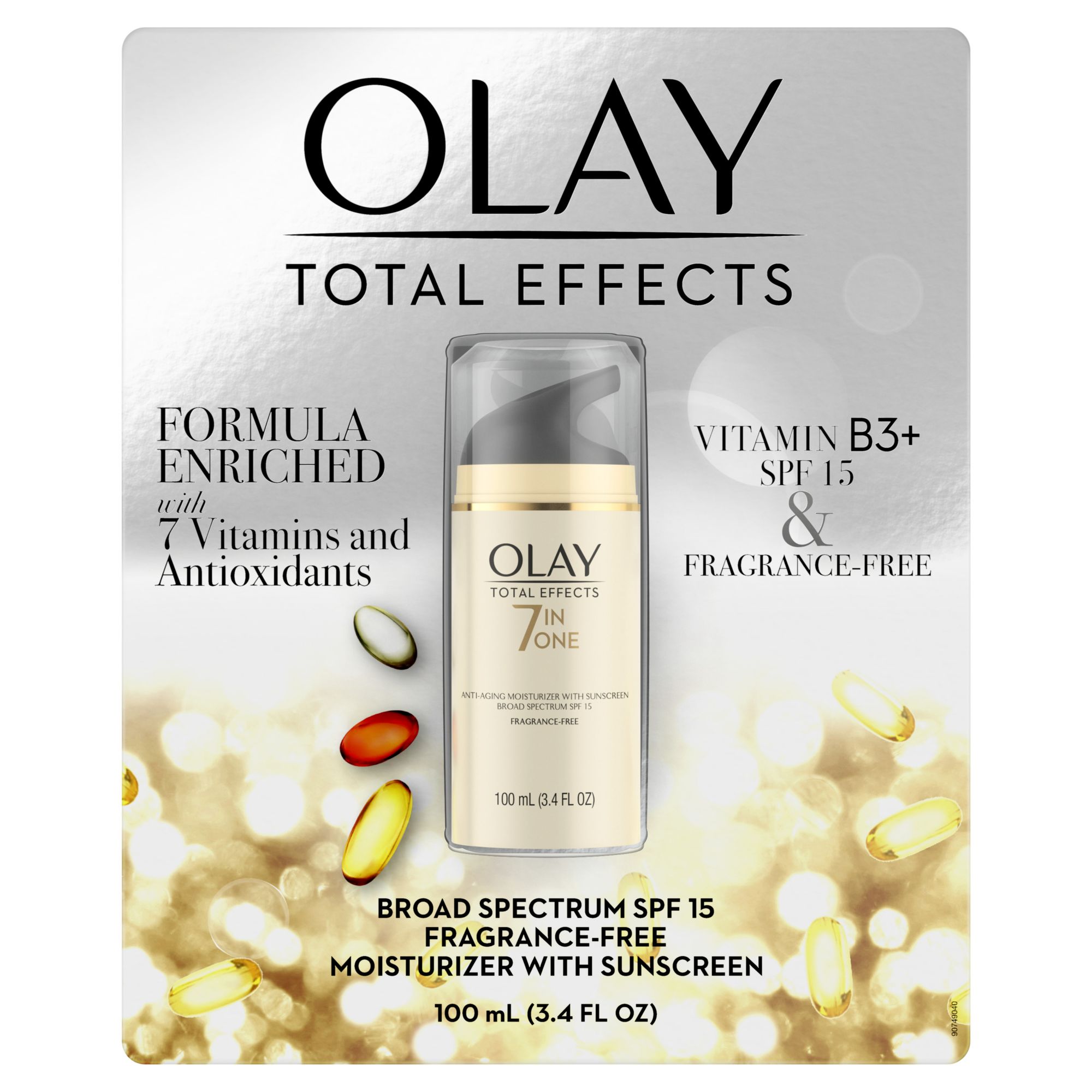 Olay Total Effects SPF 15 Fragrance-Free Face Moisturizer, 3.4 fl oz